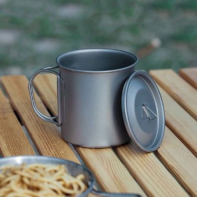 Titanium Outdoor Cup Camping Mug Picnic Utensils Tableware
