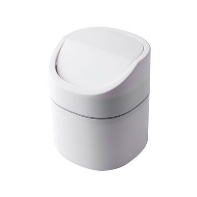 Mini Small Waste Bin Desktop Garbage Trash Can Plastic Home