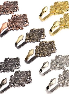 2pcs/set Rose Pattern Vintage Alloy Drapery Curtain Holdback