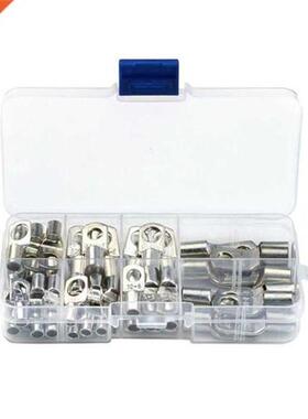 60 Pieces Tinned Copper Terminals Non Insulated Ferrules Pin