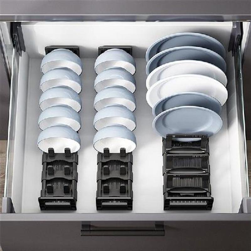 Dish Plate Drying Rack Plate Drainer Stand Drawer-type