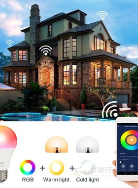 WiFi Smart Light Bulb B22 E27 LED RGB Lamp Work with Alexa/