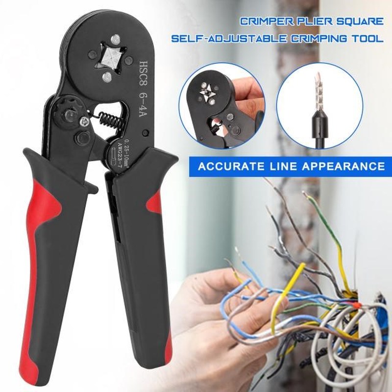 HSC8 6-4 0.25-10m㎡ AWG23-7 Ferrule Crimping Tool Kit High H