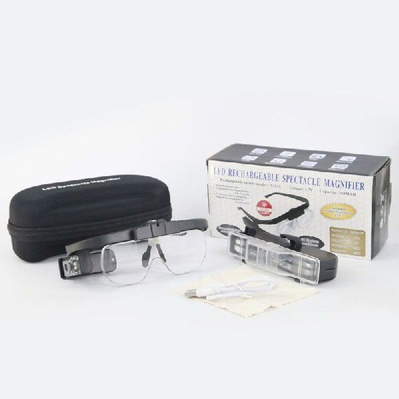 Head Glasses Magnifying Glass USB Rechargeable Monocle