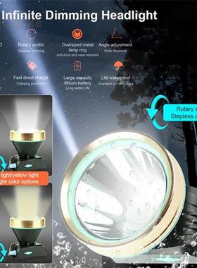 LED Headlights Strong Light Headlights Stepless Dimming