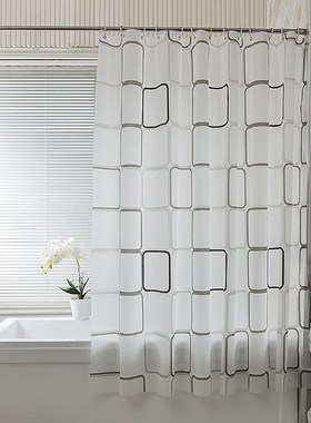 Shower Curtains Bathing-Cover-Hooks Rideau-De-Bain Waterproo