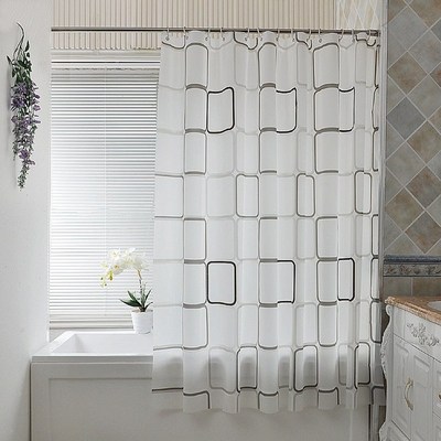 Shower Curtains Bathing-Cover-Hooks Rideau-De-Bain Waterproo