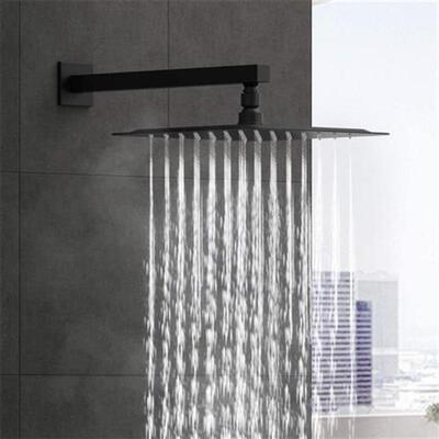 37ME 16 Inch Thicken Copper Shower Extension Arm Straight Wa