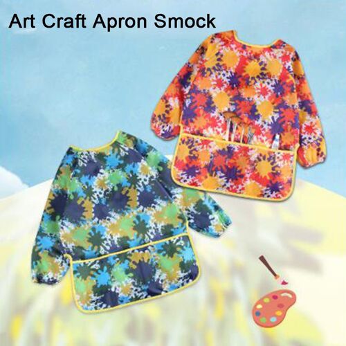 1pcs Baking Eating Aprons Pockets For Children DIY Painting