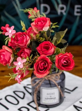 12 Heads Silk Rose Artificial Flower Gerbera Daisy Fake Flow