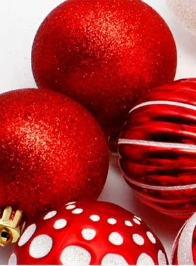 6cm Painted Christmas Ball Set Xmas Decorations New Year 202