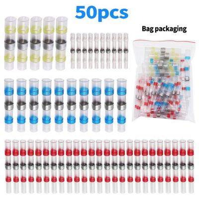 50PCS Thermal Shrinkage Electrical Car Wires Connector Solde