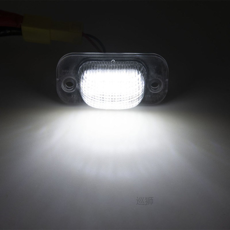 2pcs White LED License Number Plate Lights Canbus 12V For VW
