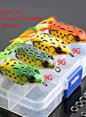 4pcs/box Frog Soft Fishing Lures Kit Snakehead Lure Topwater