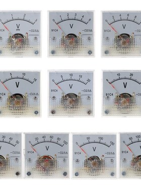 91C4 DC Voltmeter Analog Panel Voltage Meter Mechanical Poin