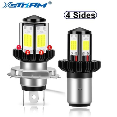 H4 BA20D LED Hi Lo Beam Motorcycle Headlight Blubs Moto Ligh