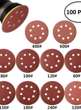 2021 100pcs 125mm Round Shape Sanding Discs Hook Loop Sandin