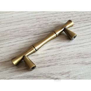 2PCS Retro Bamboo Zinc alloy Drawer Cabinet Handle Furniture
