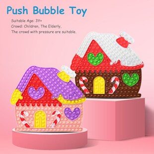 Bubble Puzzl Toys House Fidget Decoration Toy Push Christmas