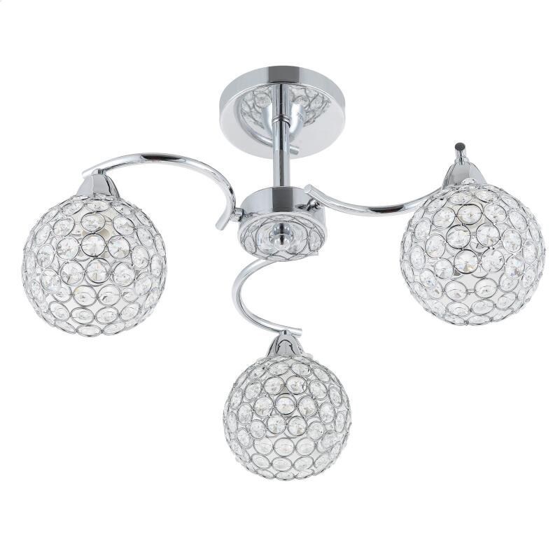 Simple living room Chandelier E14 bulb led lamps 3 head crys