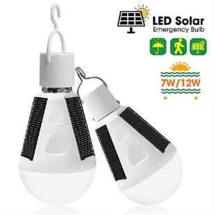 7W 12W Solar LED Bulb Outdoor Camping Emergency Lamp Solar
