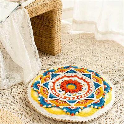 Hand woven DIY Crochet material bag made of Dunhuang roll