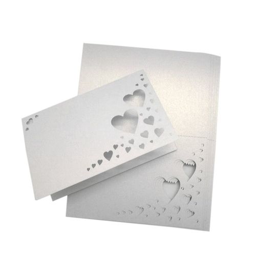 50pcs Heart Hollow Name Place Cards Wedding Party Table Win