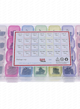 205Pcs SOP IC Chip kit 74HC00 74HC02 74HC04 74HC08 74HC14 74