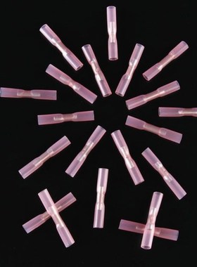 20PCS Red Heat Shrink Butt Terminals 22-18 AWG Insulated Ele