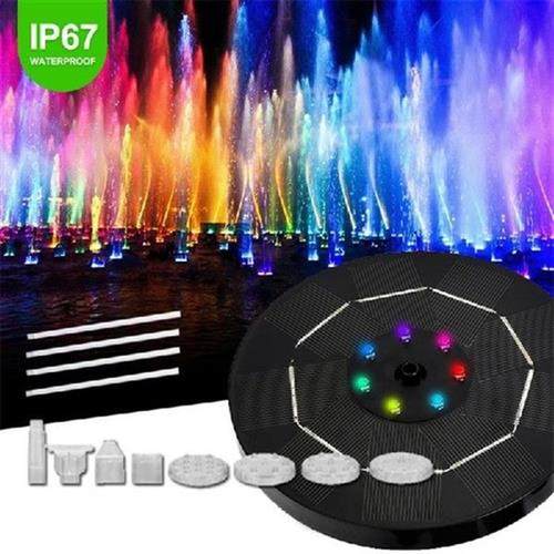 Solar Water Fountain Pool Pond Waterfall Garden Decoration