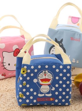 Doraemon Waterproof Lunch Bag for Women kids Men Cooler Lunc