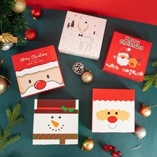 10pcs Christmas Paper Box Bags Cookie Cake Candy Decorating