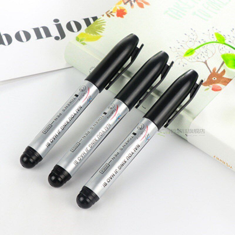 3 pcs/lot Black Permanent Oil Marker Pen Token Pens for Pape