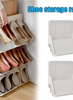 2pcs Nordic Style Shoe Rack Multi-layer Assembly Vertical