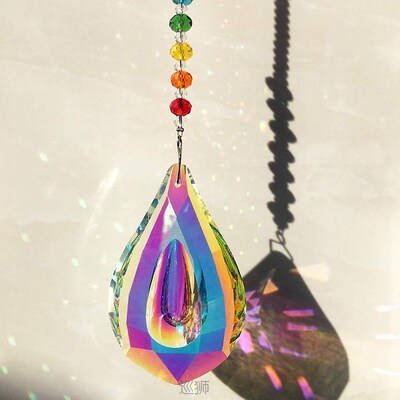 WSFS Hot Sun Catcher Feng Shui Crystals Window Large Ab Drop