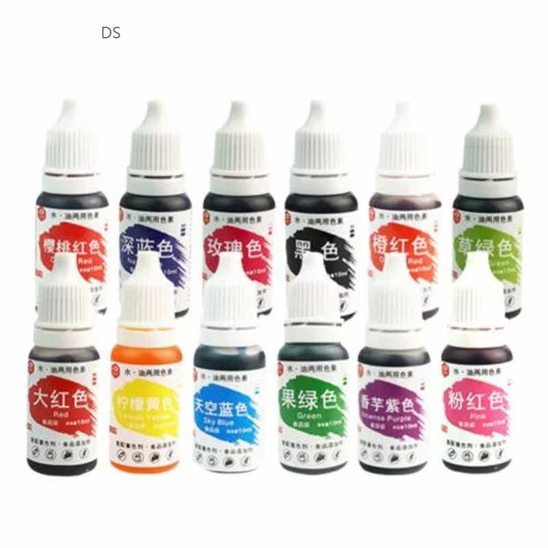 12 Colors 10ml Natural Ink Food Coloring Cake Pastries Cooki