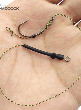 36pcs Carp Fishing Hair Rigs Green Coated Braided Thread Loo