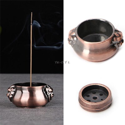 Copper Mini Lion Ear Incense Coil Burner Censer Aromatherapy