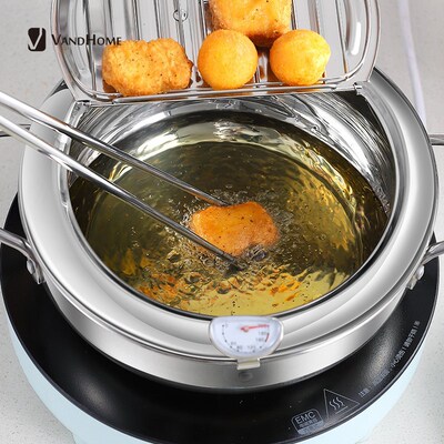 VandHome Multifunctional Deep Frying Pot 18/8 Stainless Stee