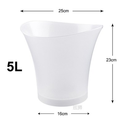 HILIFE 5L 4 Color Waterproof Plastic LED Ice Bucket Bar Nigh