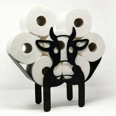 Cows Decorative Toilet Paper Holder - Free-Standing