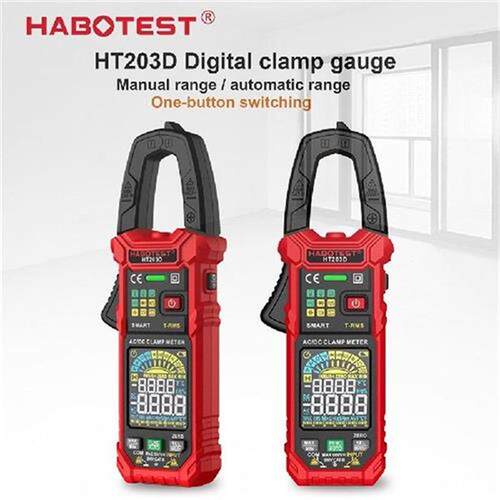 HT203D Digital Clamp Meter AC Current Voltage Tester AC/DC