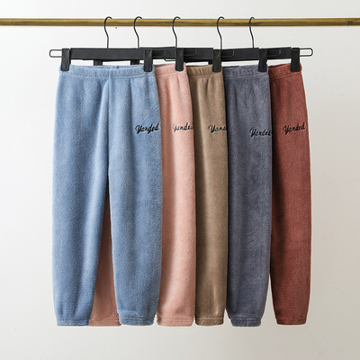 Winter Pajamas For Children Flannel Warm Pants For Boys Girl