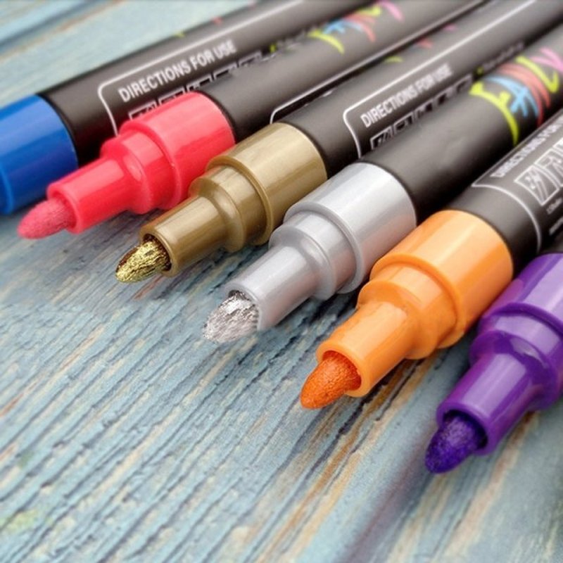 Colorful Permanent Markers Works on Plastic Wood Stone Metal