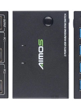 2 In 1 Out 4K USB HDMI KVM Switch Box for 2 PC Sharing Keybo