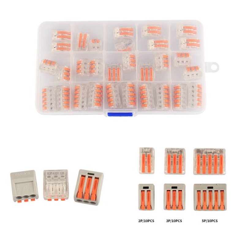 30PCS 2/3/5 pin PCT Universal Compact Wire Connector Termina