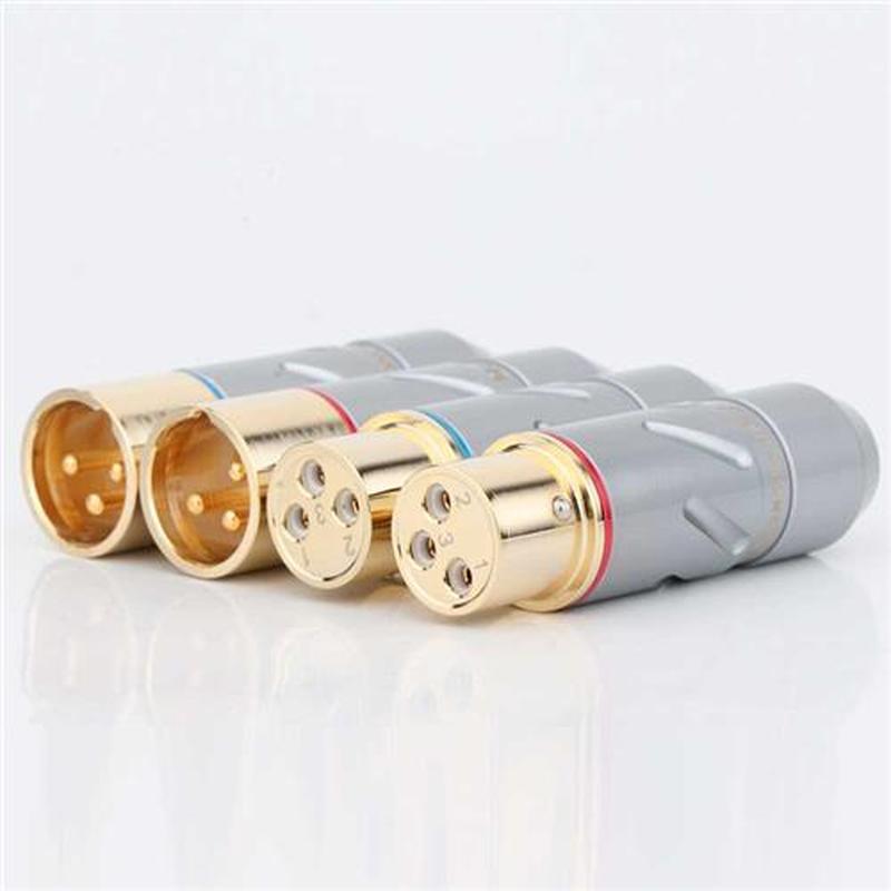 Monosaudio 99.998% pure copper 24K 5U Gold plated XLR Connec
