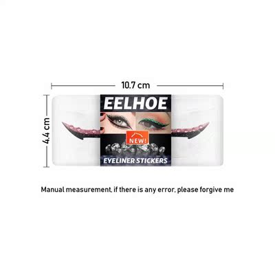 1 Pairs Diamond Eyeliner Stickers 10 color Reusable Self-adh