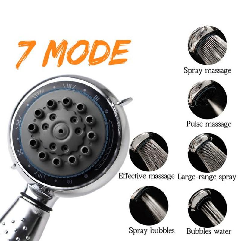 RecabLeght 7-In-1 Adjustable High Pressure Shower Head SPA R