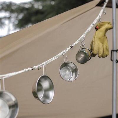 2m Cotton Camping Hanging Rope Tent Canopy Cup Lamp Hanger